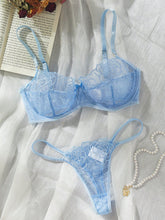 Set de lencería con encaje floral con aro